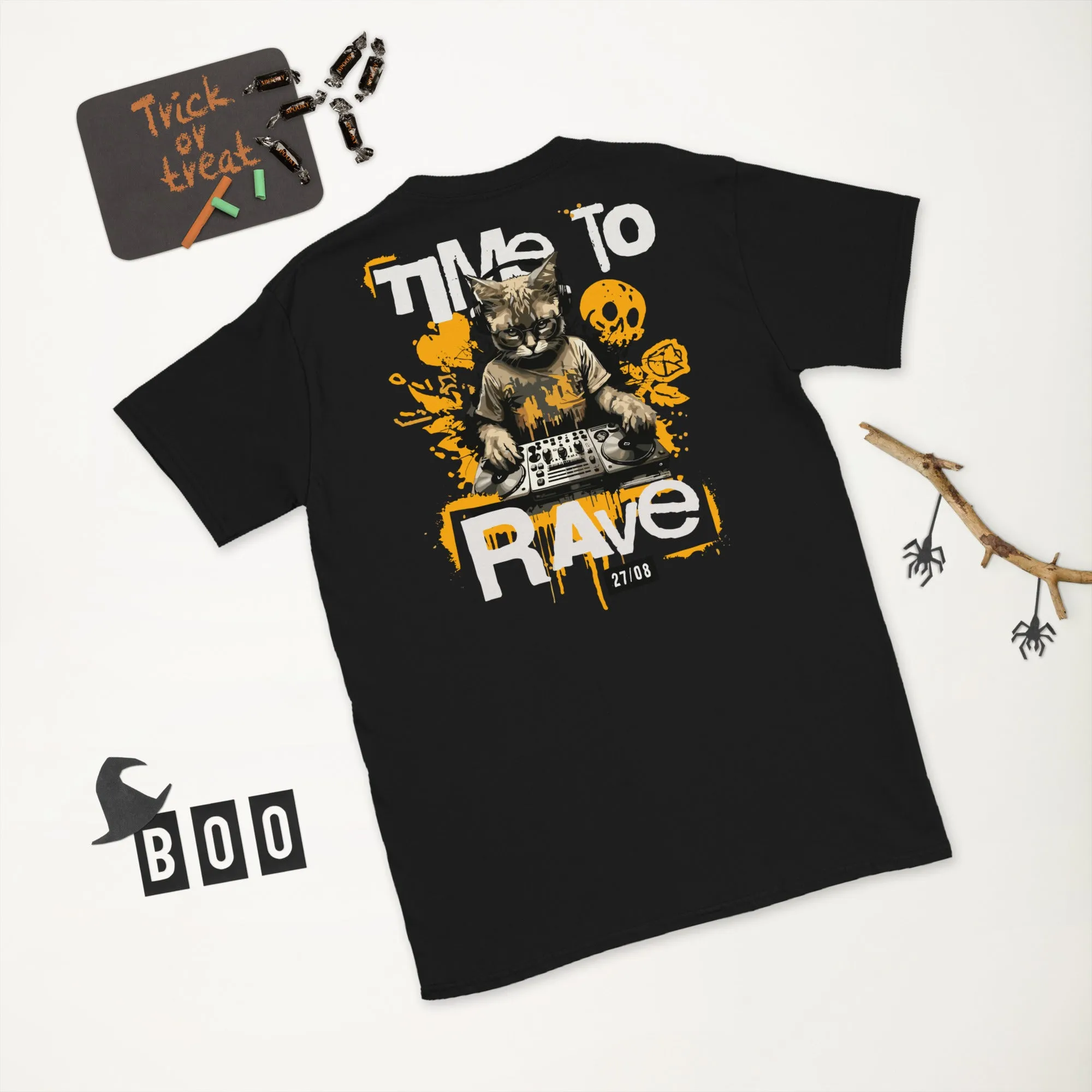 Techno T-Shirt | Time to Rave Cat
