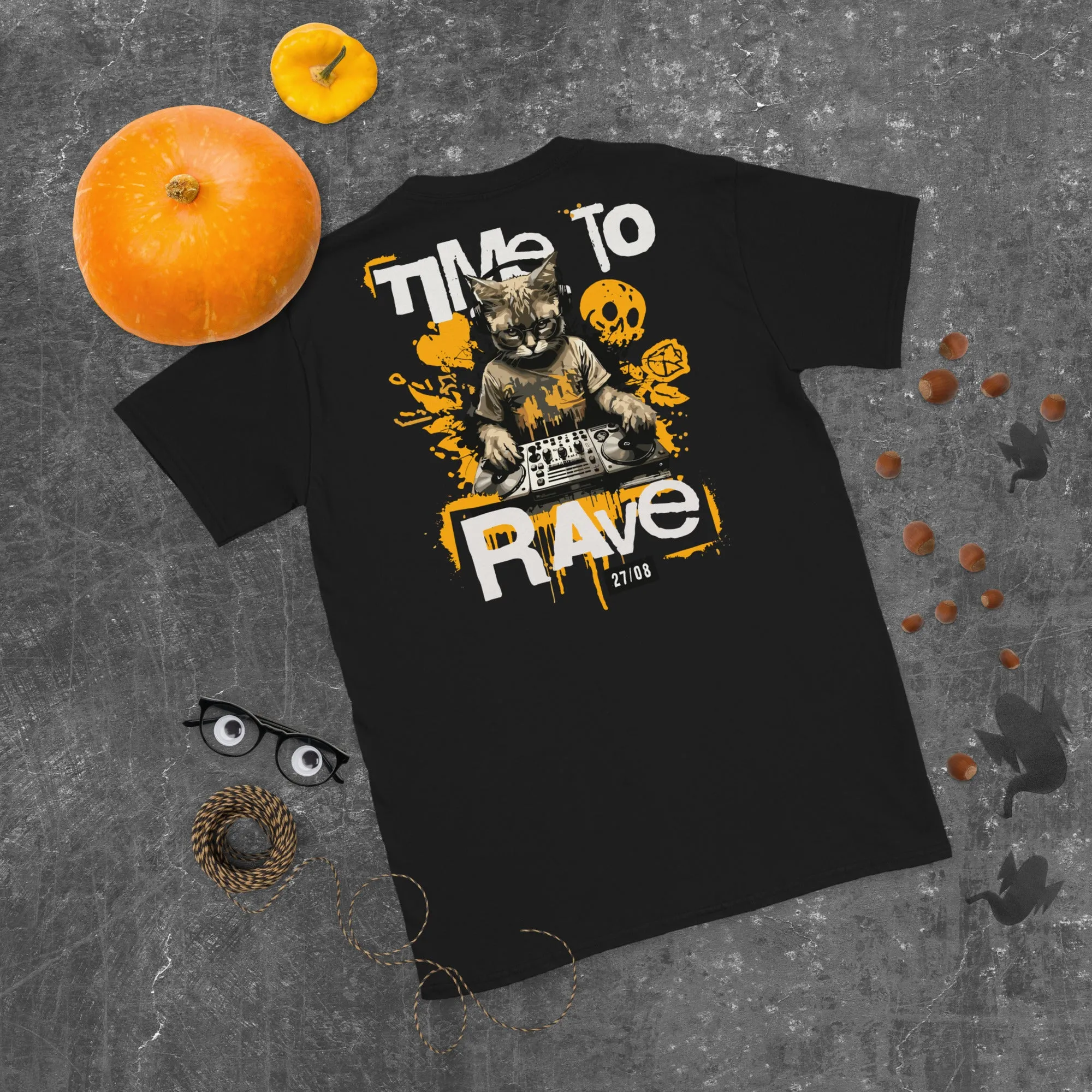 Techno T-Shirt | Time to Rave Cat