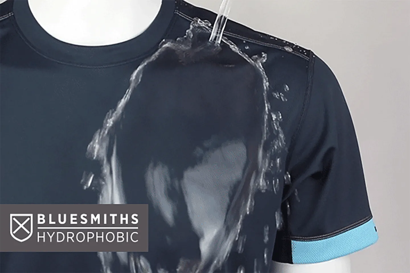 The Kanaha Hydrophobic Shirt for Men - Electric Yellow (Rich Navy)