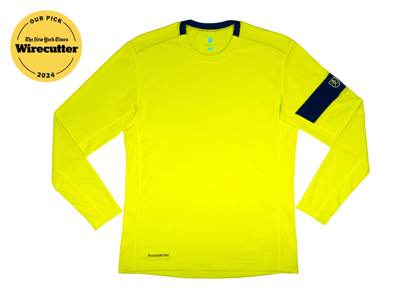 The Kanaha Hydrophobic Shirt for Men - Electric Yellow (Rich Navy)