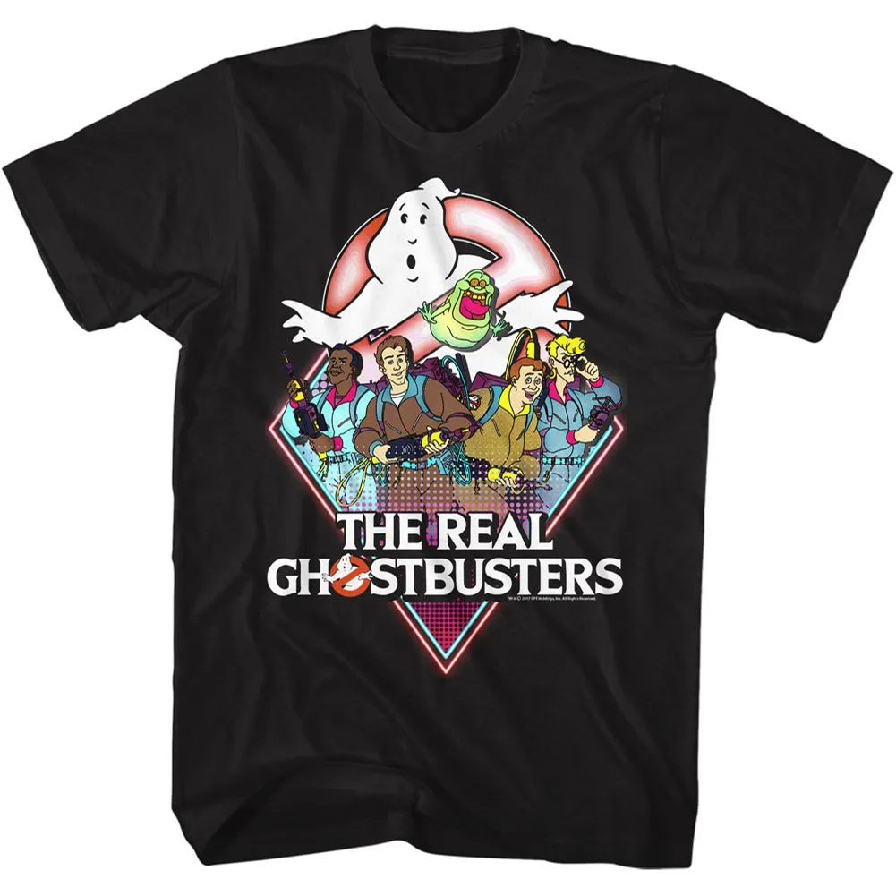 The Real Ghostbusters Real GB Black T-Shirt
