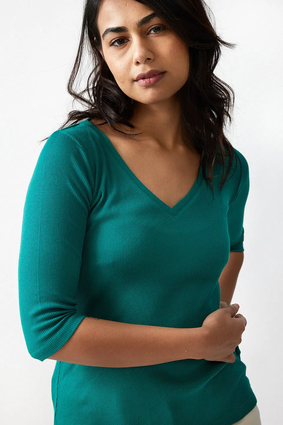 The Rib V Neck