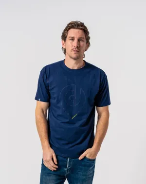 The Shadow - Classic fit T-shirt in Navy with Neon Green accents