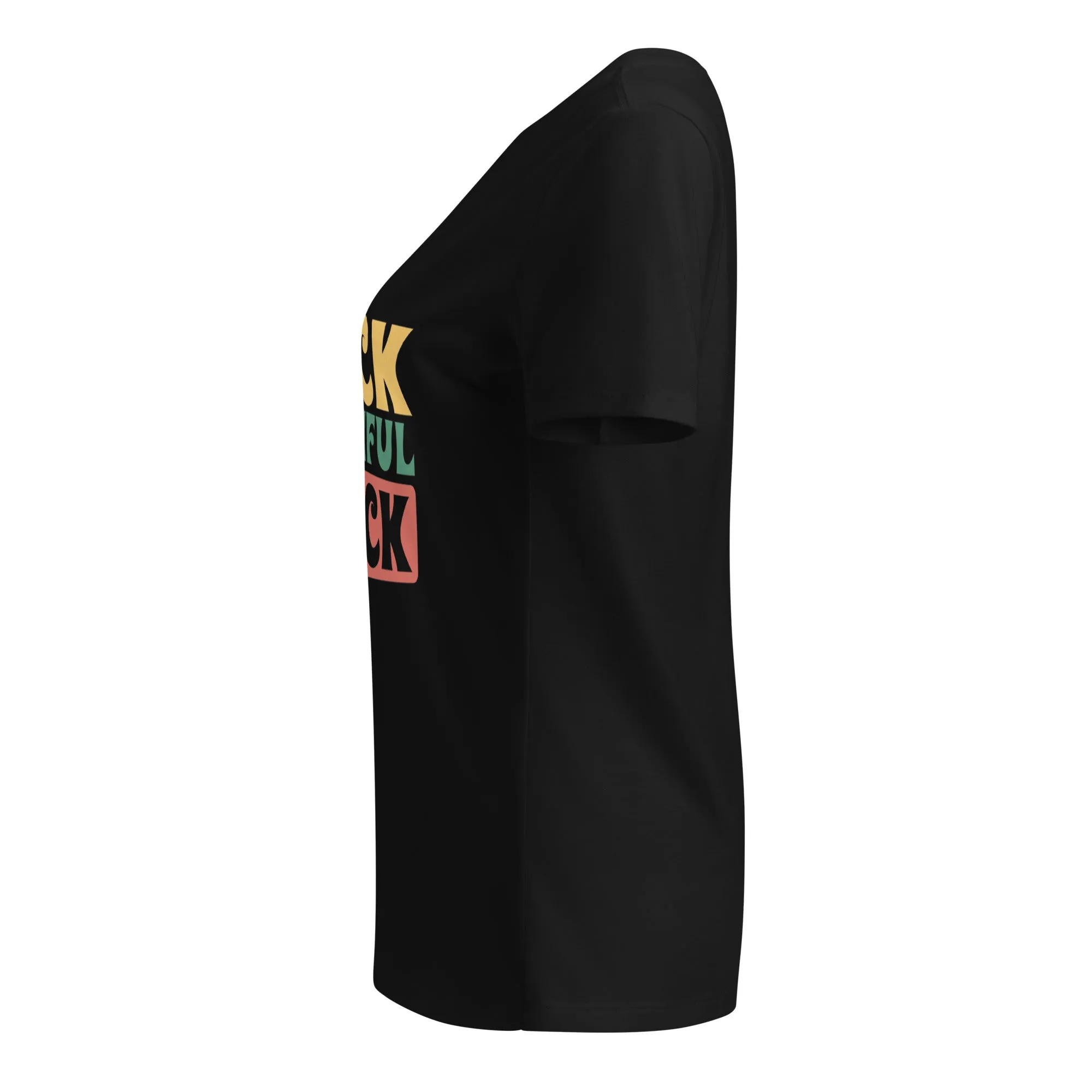 Thick Beautiful Black Women’s Relaxed V-Neck T-Shirt
