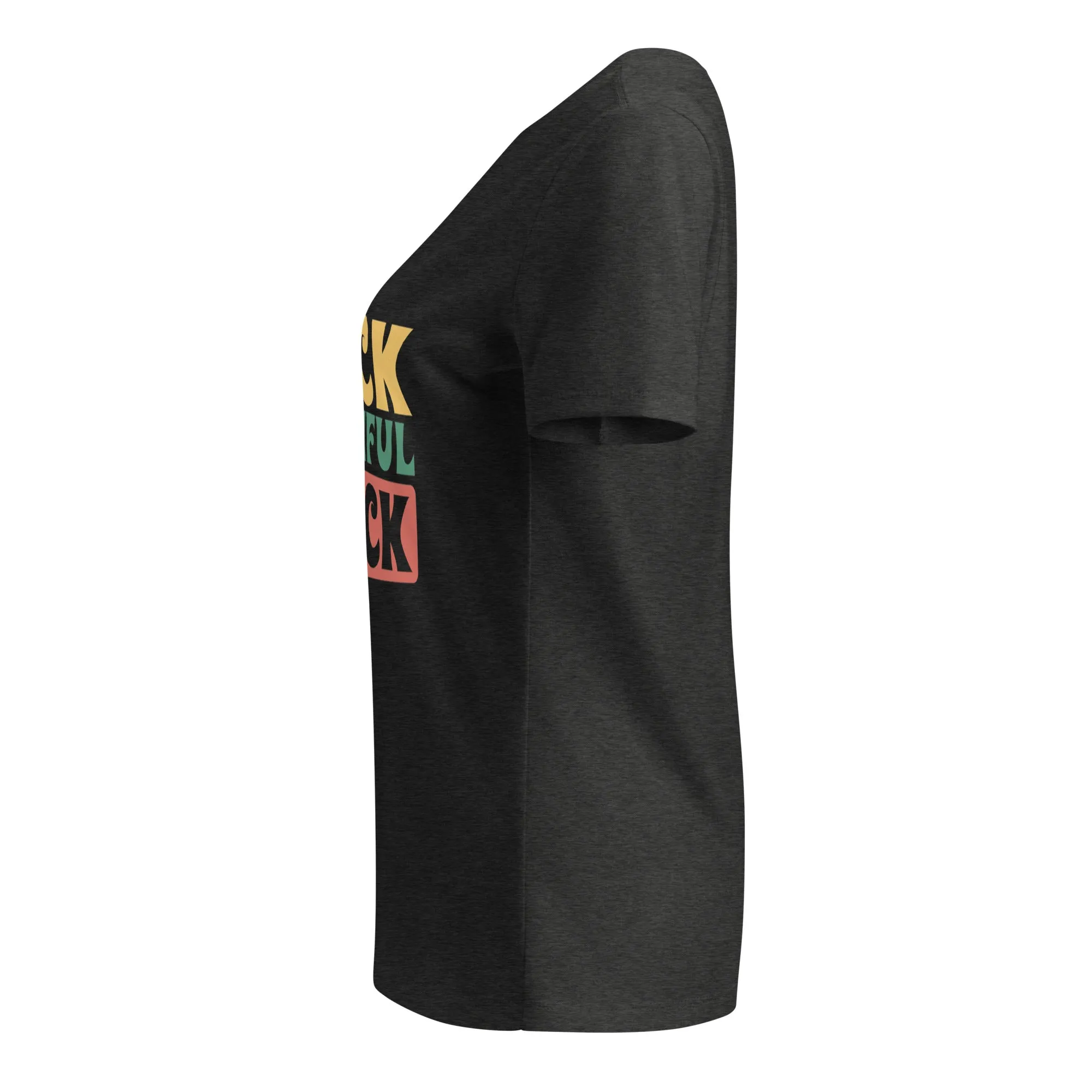 Thick Beautiful Black Women’s Relaxed V-Neck T-Shirt