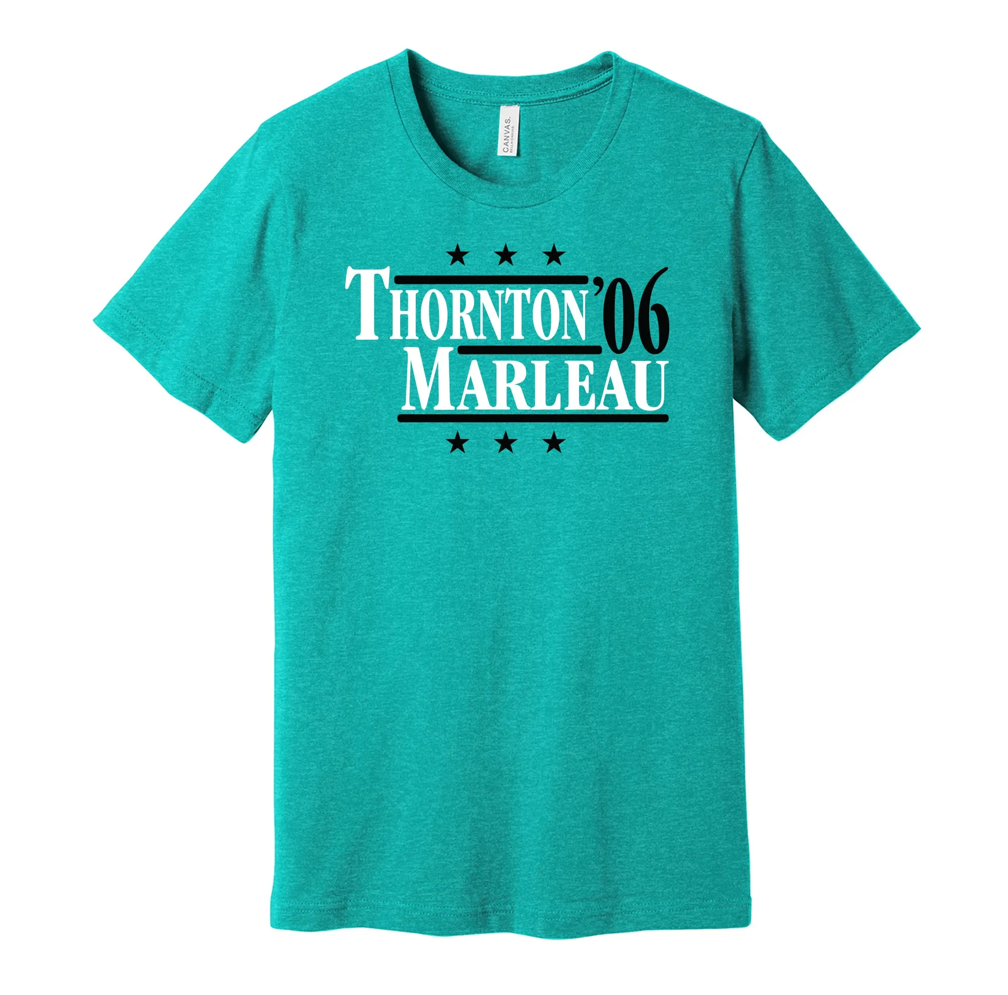 Thornton & Marleau '06 - San Jose Hockey Legends Political Campaign Parody T-Shirt - Hyper Than Hype Shirts