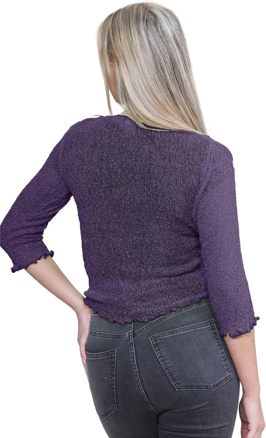 Tie Up Knitted Cropped Bolero Shrug