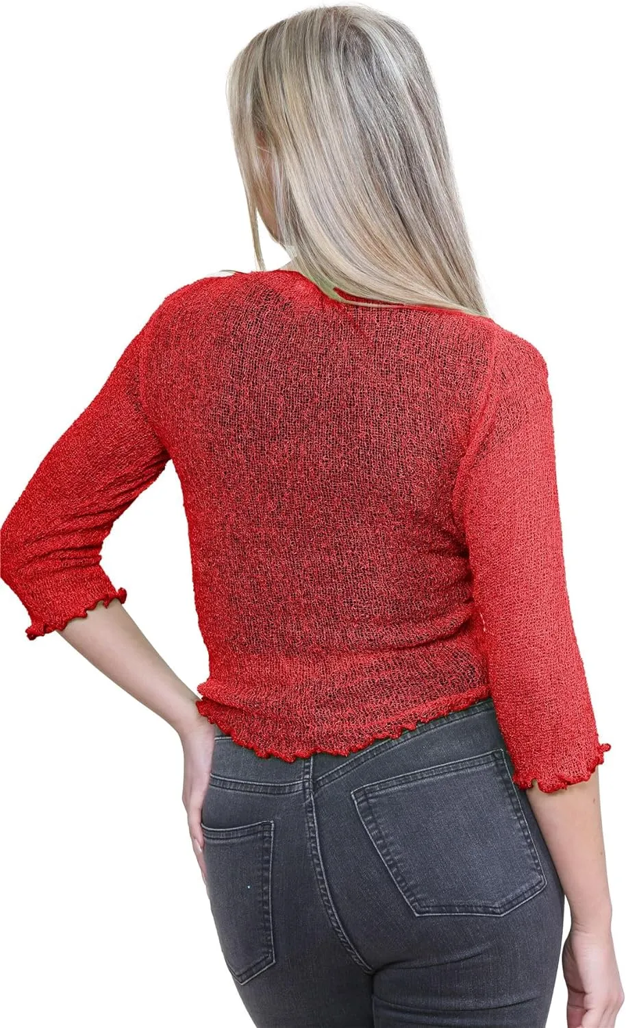 Tie Up Knitted Cropped Bolero Shrug