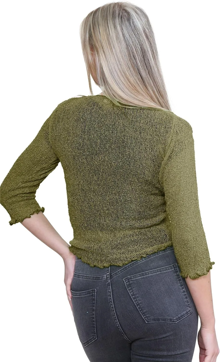 Tie Up Knitted Cropped Bolero Shrug