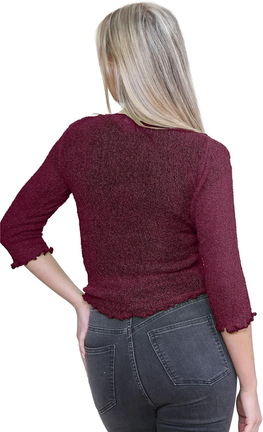 Tie Up Knitted Cropped Bolero Shrug