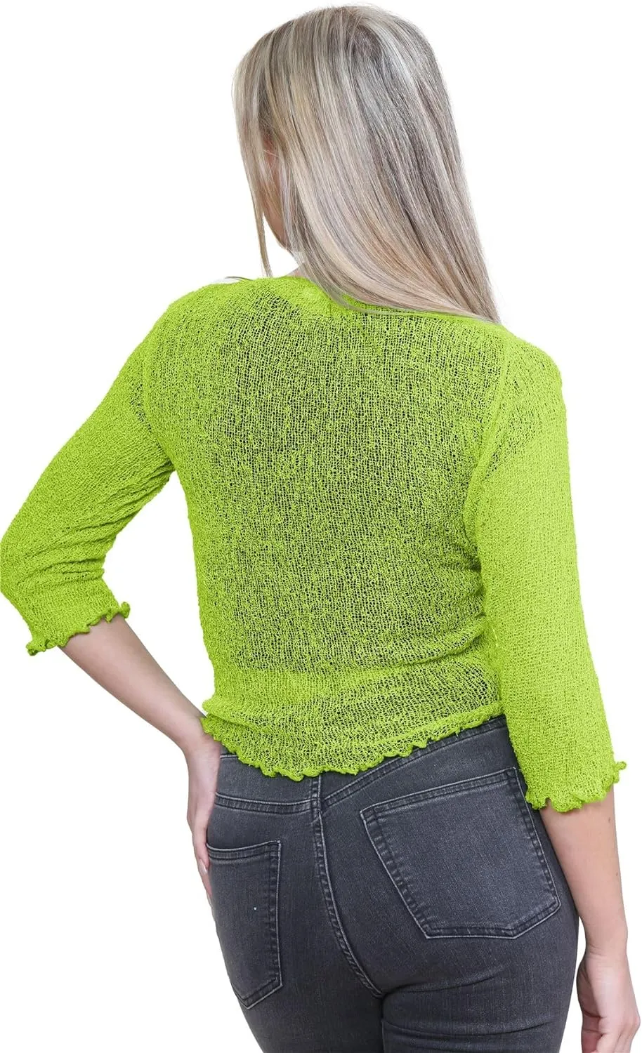 Tie Up Knitted Cropped Bolero Shrug