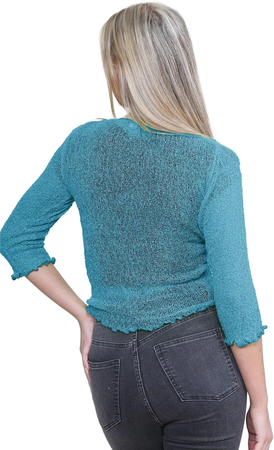 Tie Up Knitted Cropped Bolero Shrug