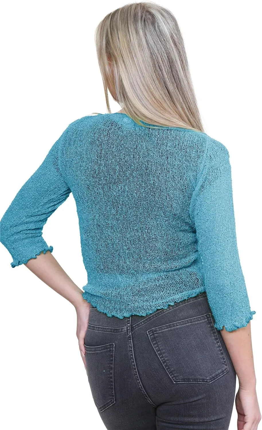 Tie Up Knitted Cropped Bolero Shrug