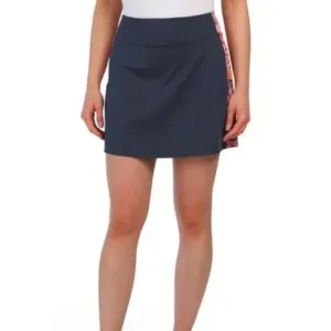 Tommy Bahama Women's Upf 50 Golf Printed Panel Skort in Mood Indigo L and XL