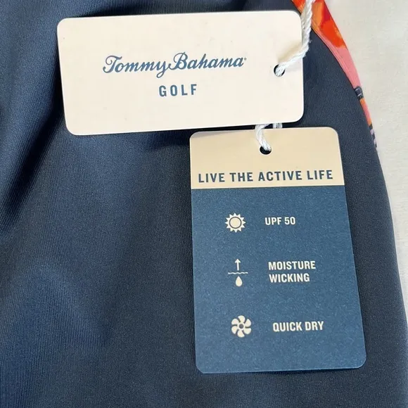 Tommy Bahama Women's Upf 50 Golf Printed Panel Skort in Mood Indigo L and XL