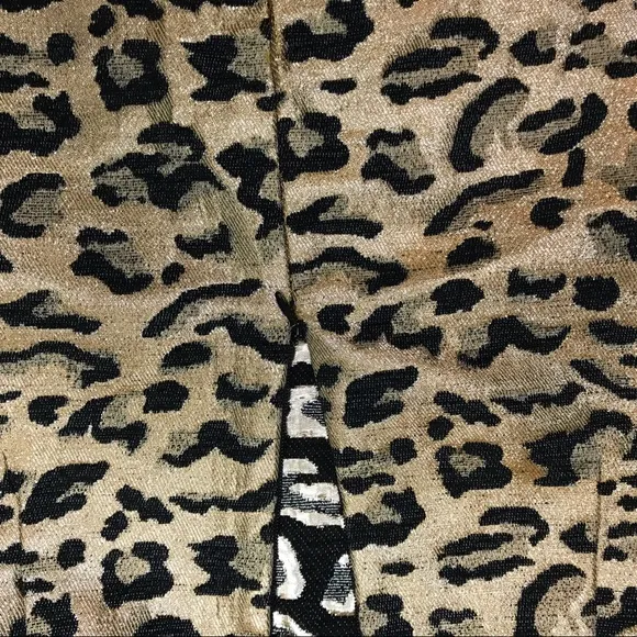 Topshop metallic leopard print mini skirt