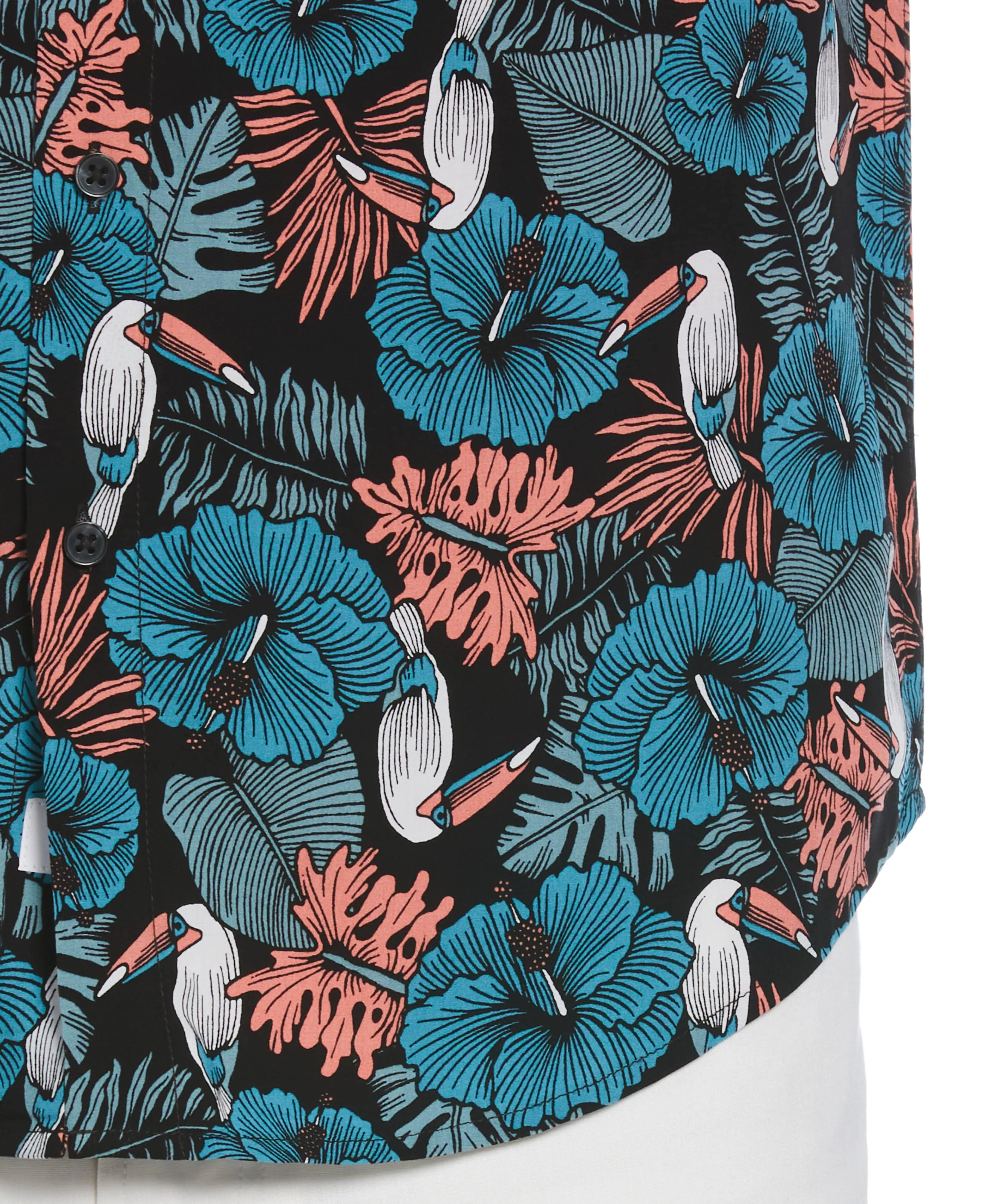 Toucan Hibiscus Print Shirt