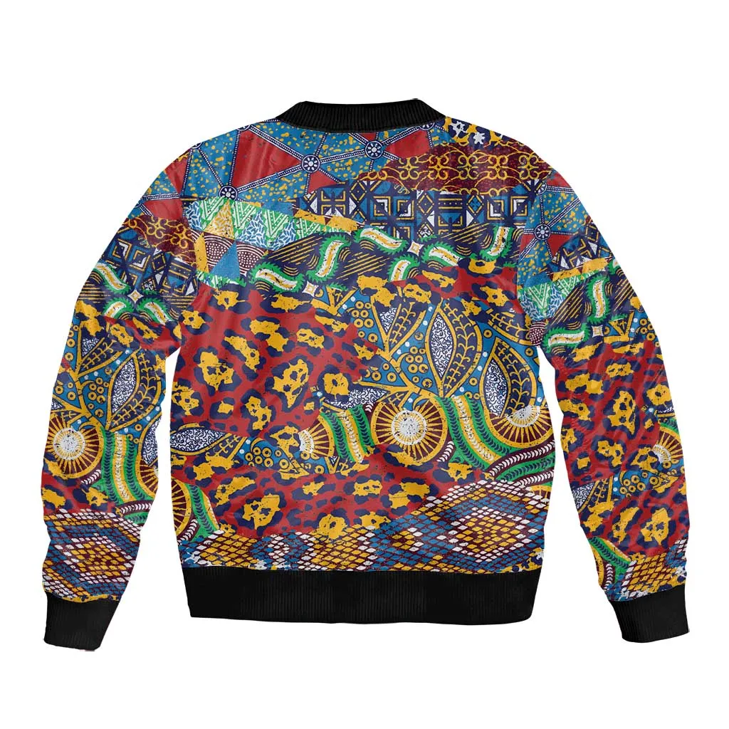 Traditional African Animal Skins Pattern Bomber Jacket LT9