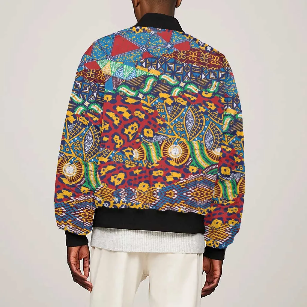 Traditional African Animal Skins Pattern Bomber Jacket LT9