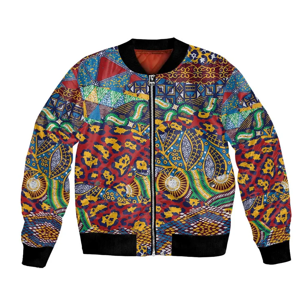 Traditional African Animal Skins Pattern Bomber Jacket LT9
