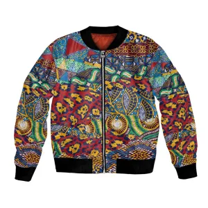 Traditional African Animal Skins Pattern Bomber Jacket LT9