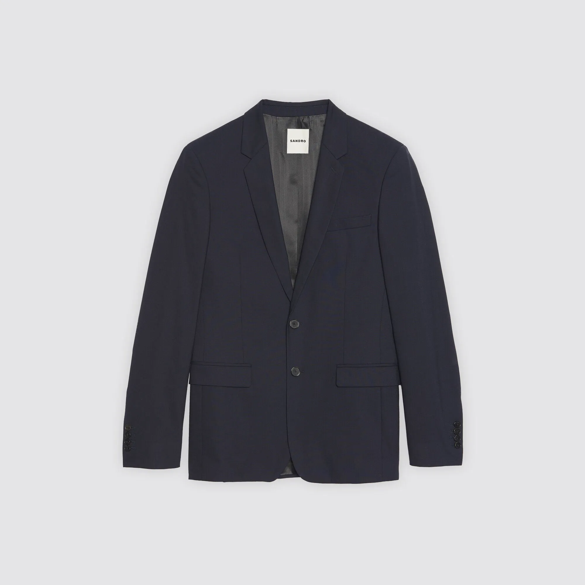 Travel Classic Wool Suit Jacket Navy Blue