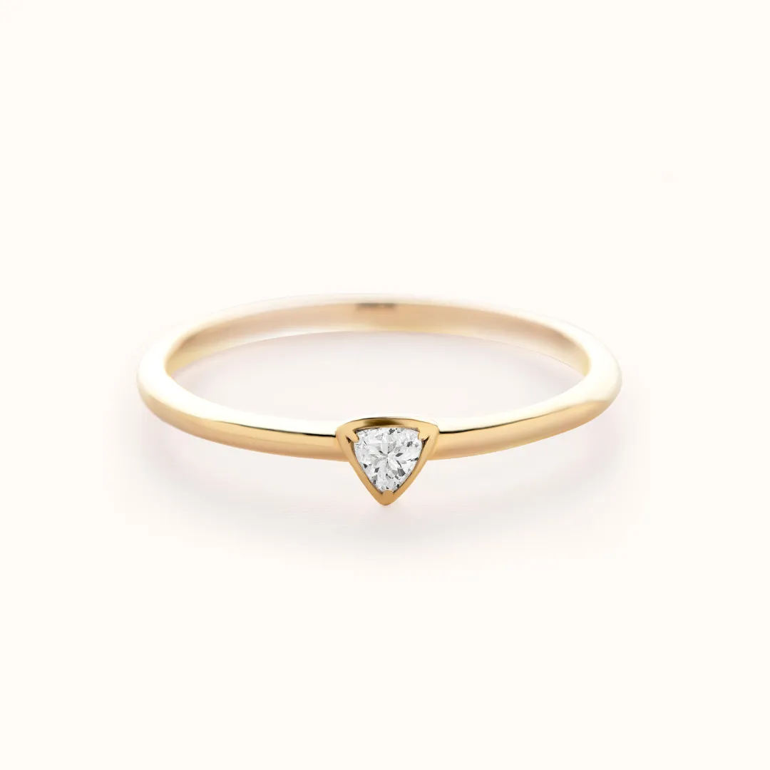 Trillion Diamond Stacking Ring