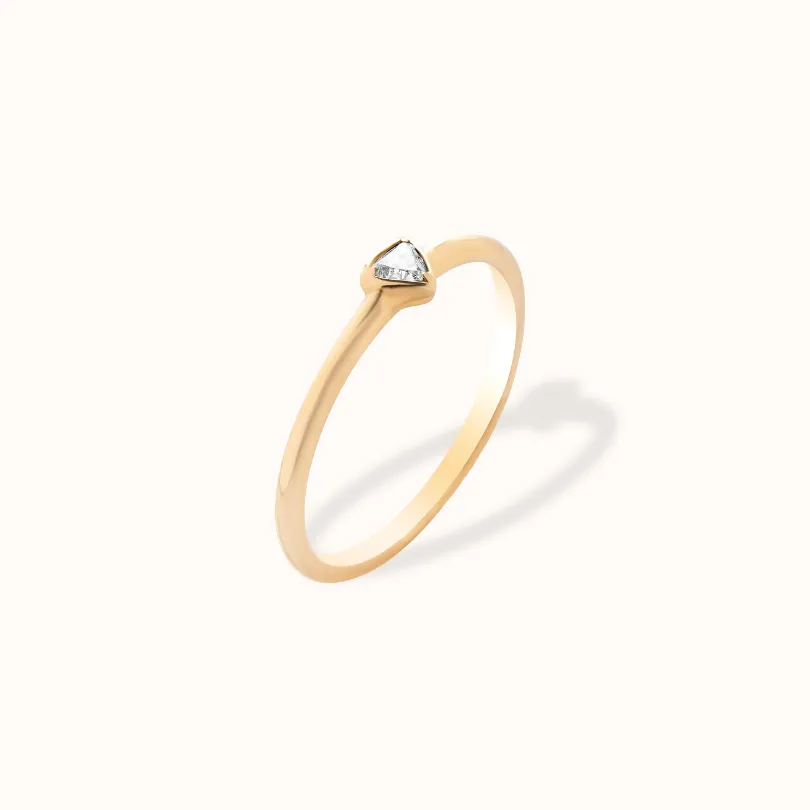 Trillion Diamond Stacking Ring