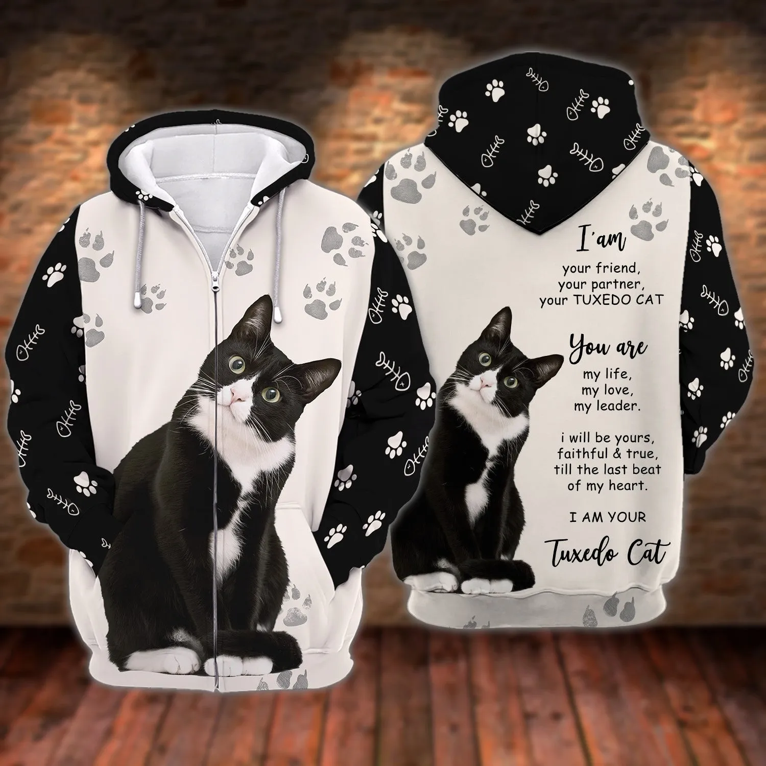 Tuxedo Cats 3D Shirts Design Hoodie T Shirt