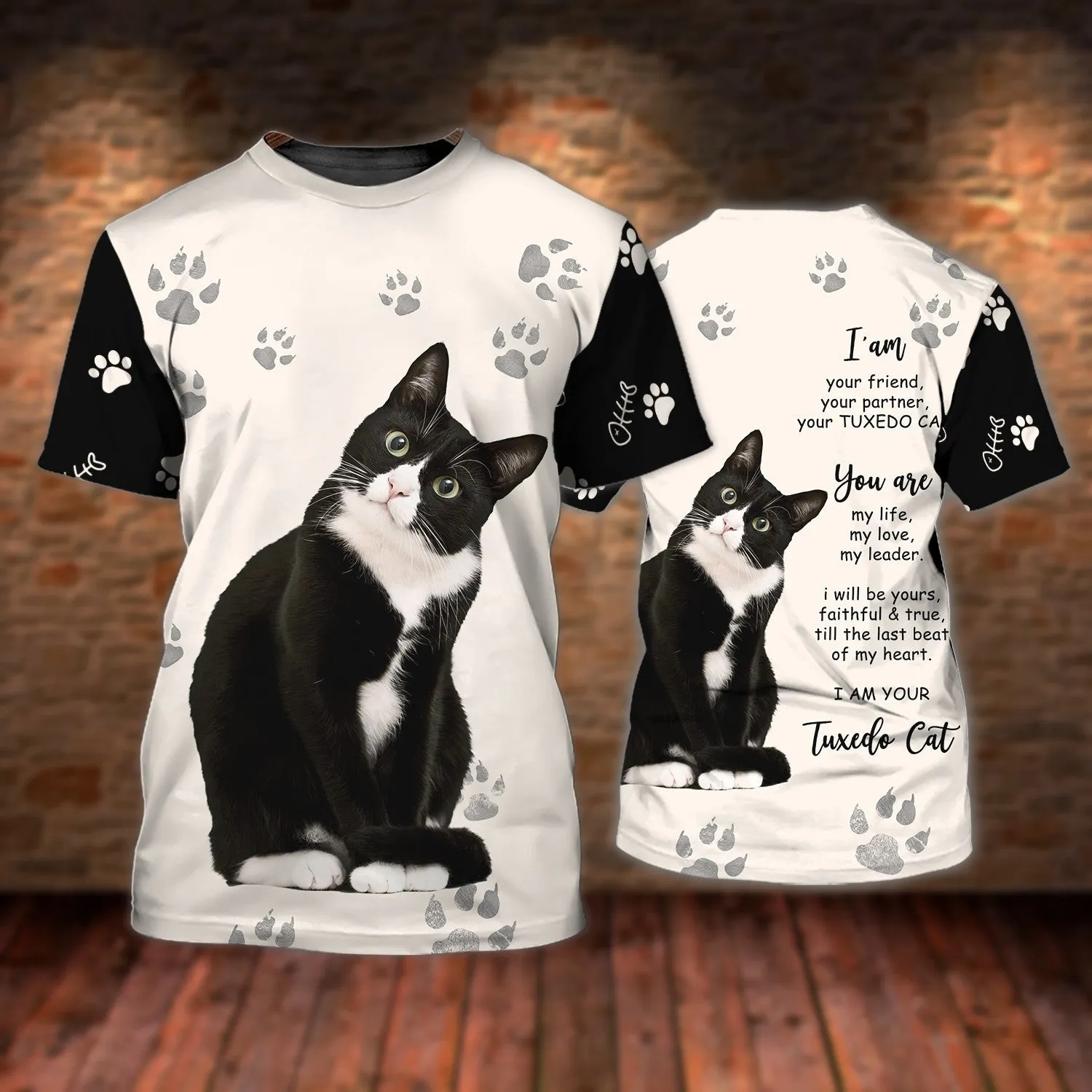 Tuxedo Cats 3D Shirts Design Hoodie T Shirt