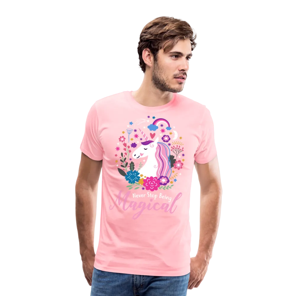 Unicorn Never Stop Being Magical Men's Premium T-Shirt (CK1519)