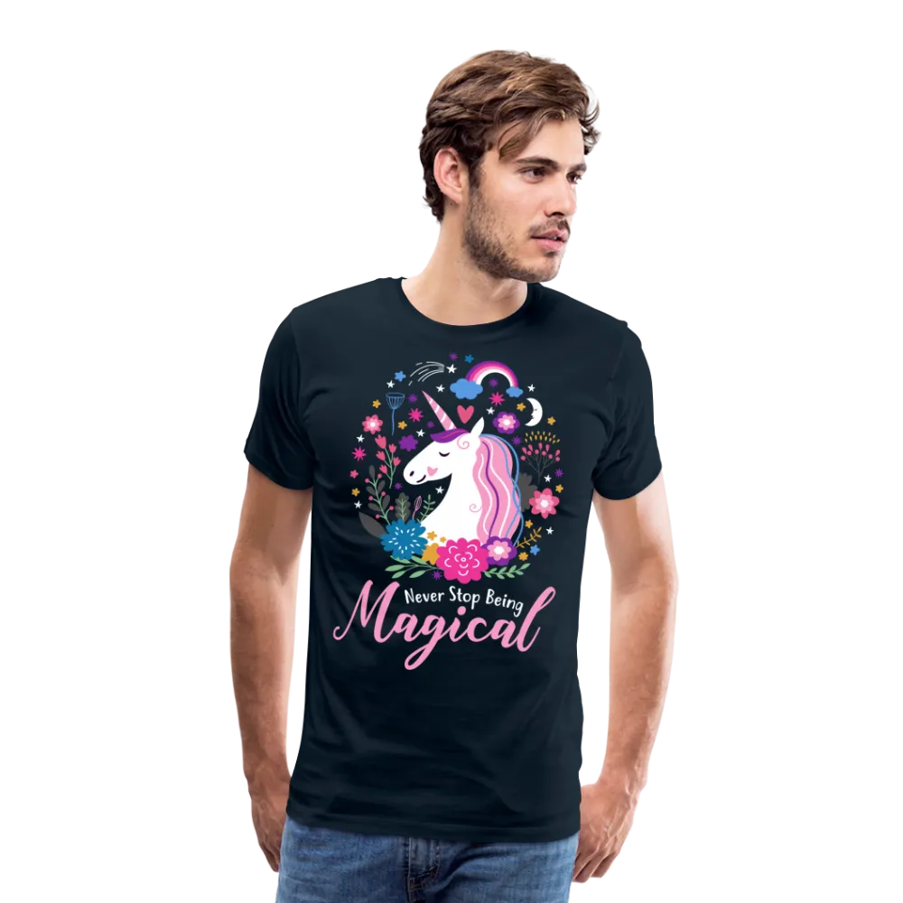 Unicorn Never Stop Being Magical Men's Premium T-Shirt (CK1519)