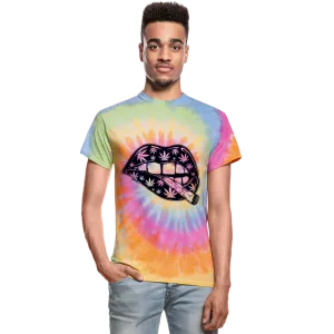Unisex Cannabis Lips Tie Dye T-Shirt Fesivalwear 420