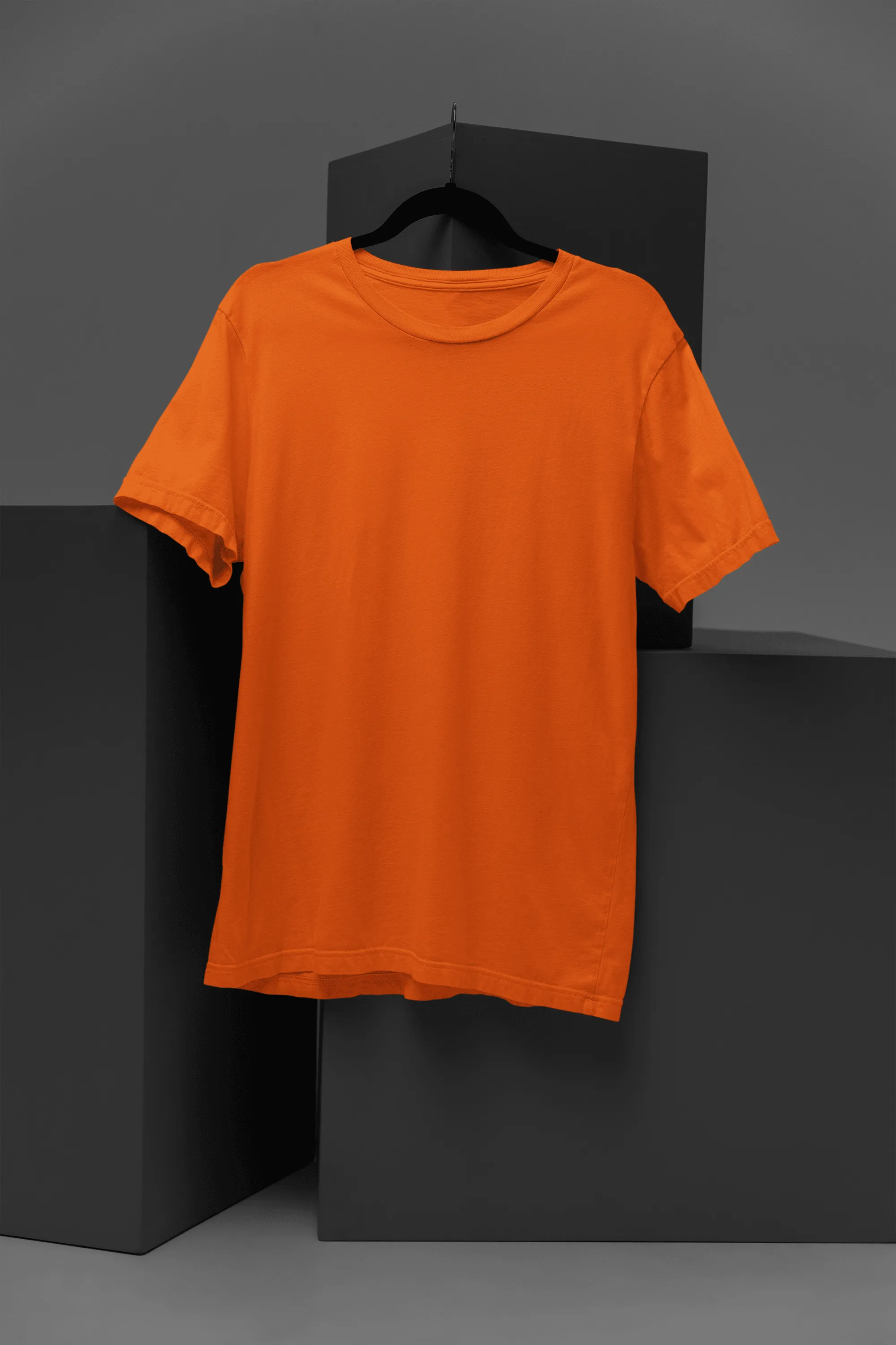 Unisex Cotton Plus Size Crew Neck T-shirts - Unit 2