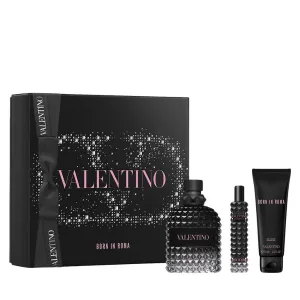 Uomo Bor Roma by Valentino for Men 3.4 oz EDT 3pc Gift Set