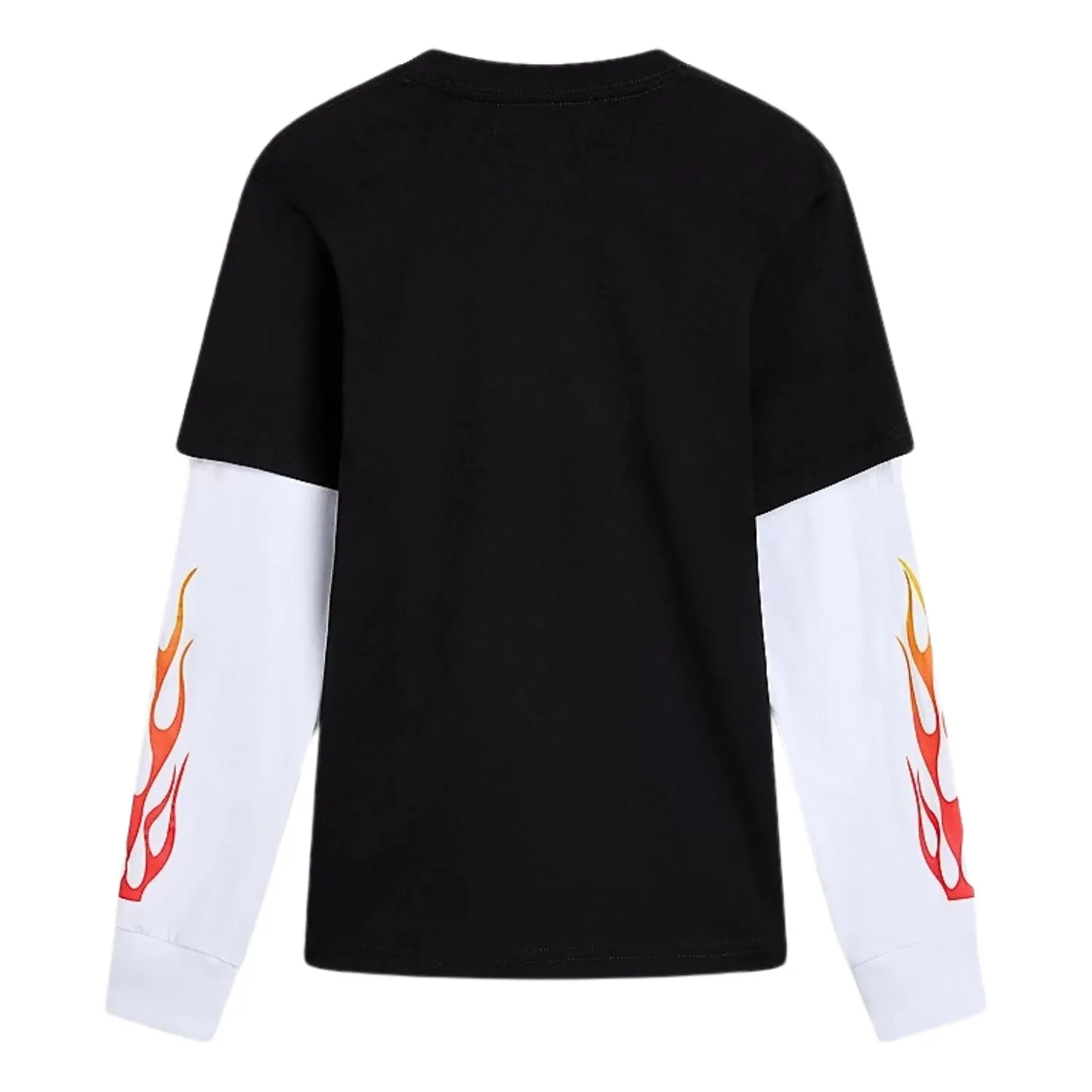 Vans Boys Flame Thrower Twofer Longsleeve T-Shirt - Black