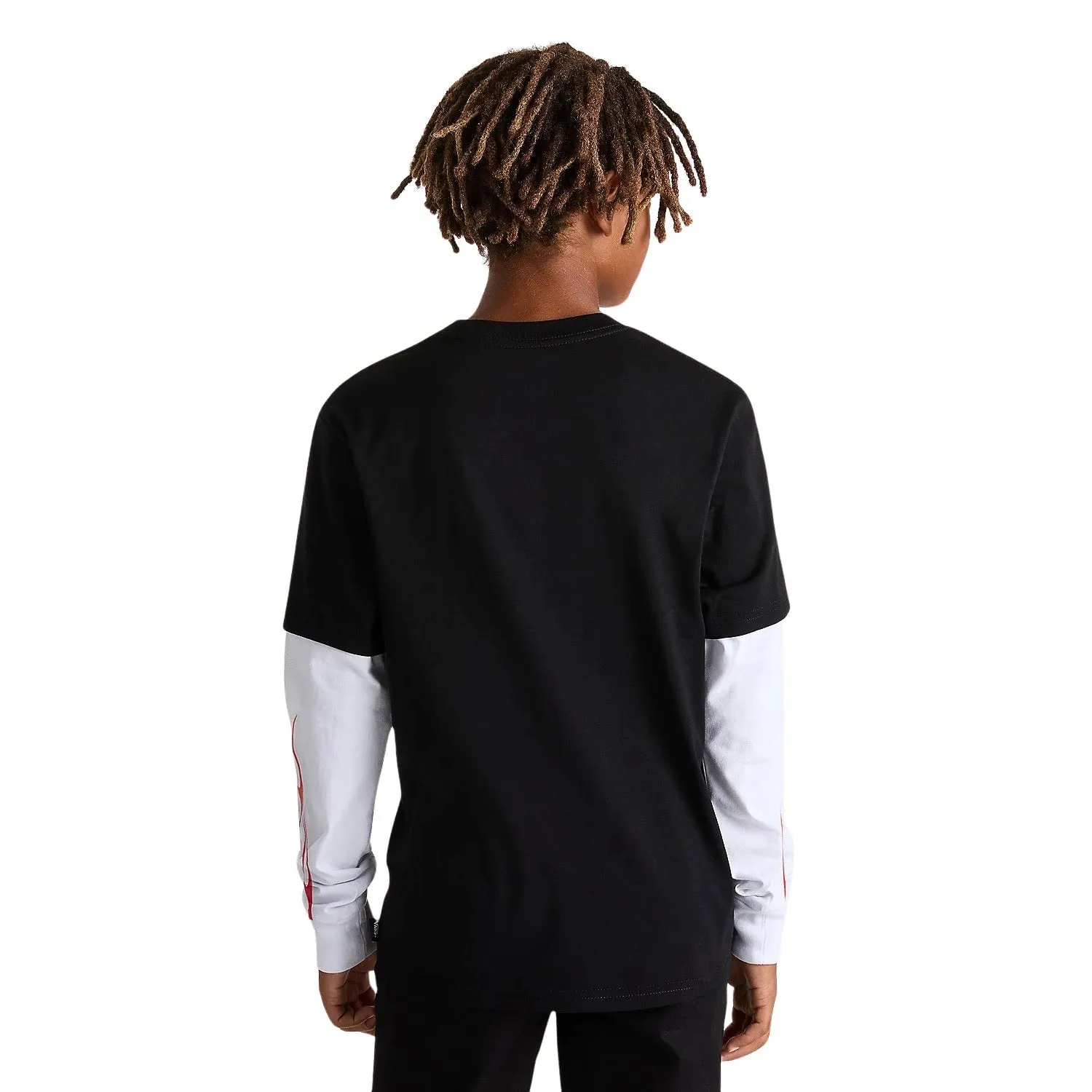 Vans Boys Flame Thrower Twofer Longsleeve T-Shirt - Black