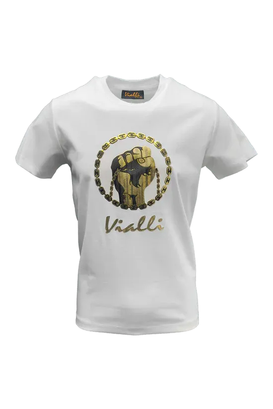 Vialli Ilowe White Logo T-Shirt
