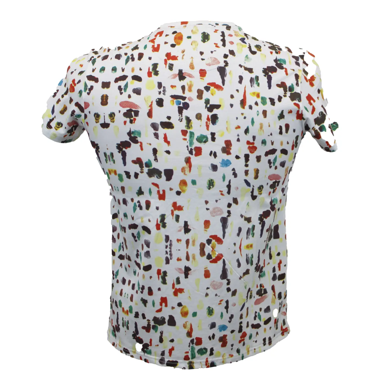 VIALLI White Paint Spray Diskado T-Shirt