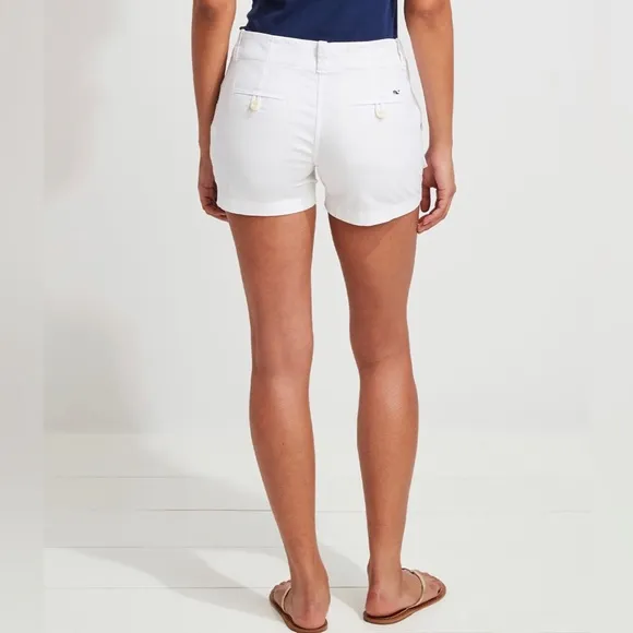 🐳Vineyard Vines Women’s 3 1/2 Inch Every Day Shorts Seersucker White Size 2🐳