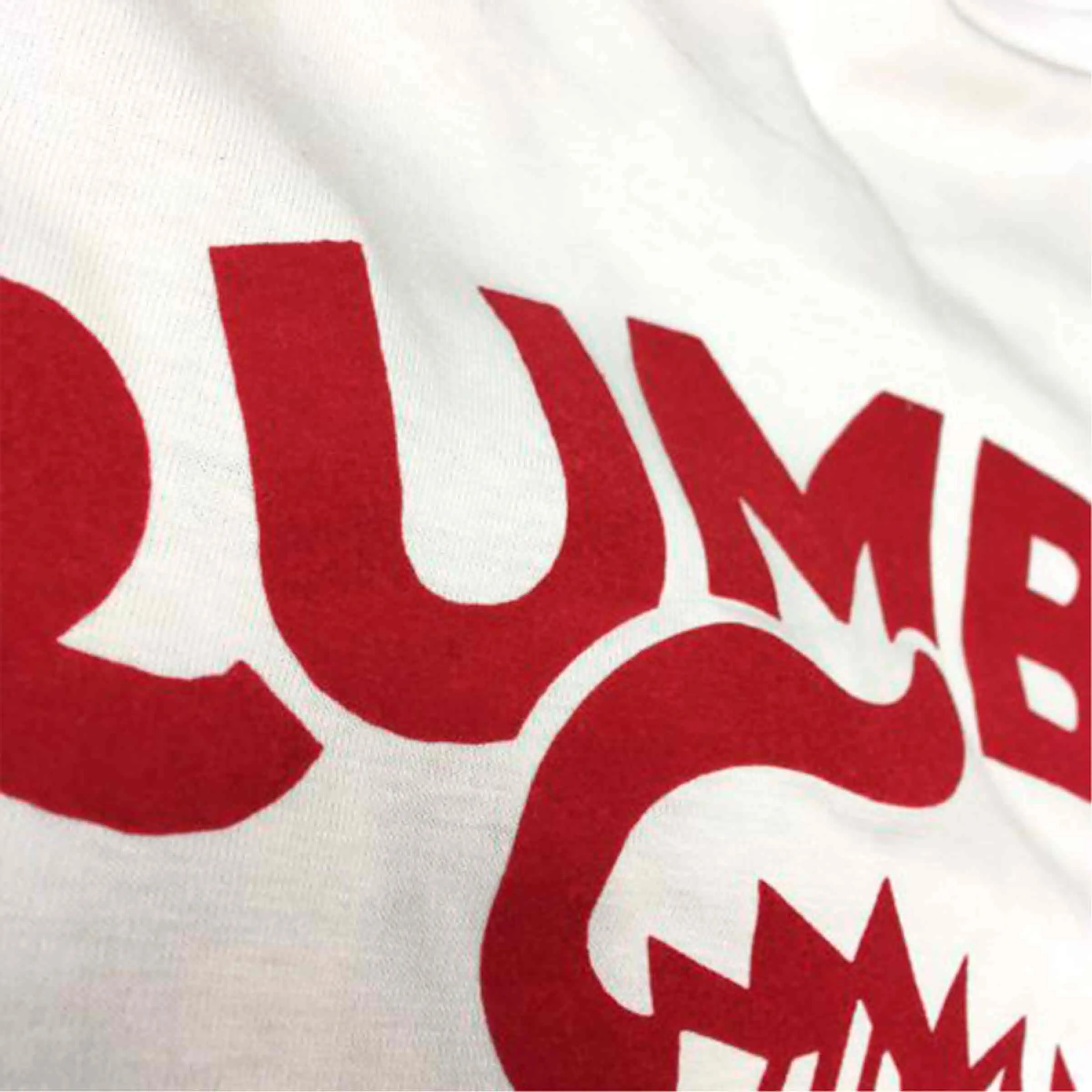 Vintage White Red Cat T-shirt