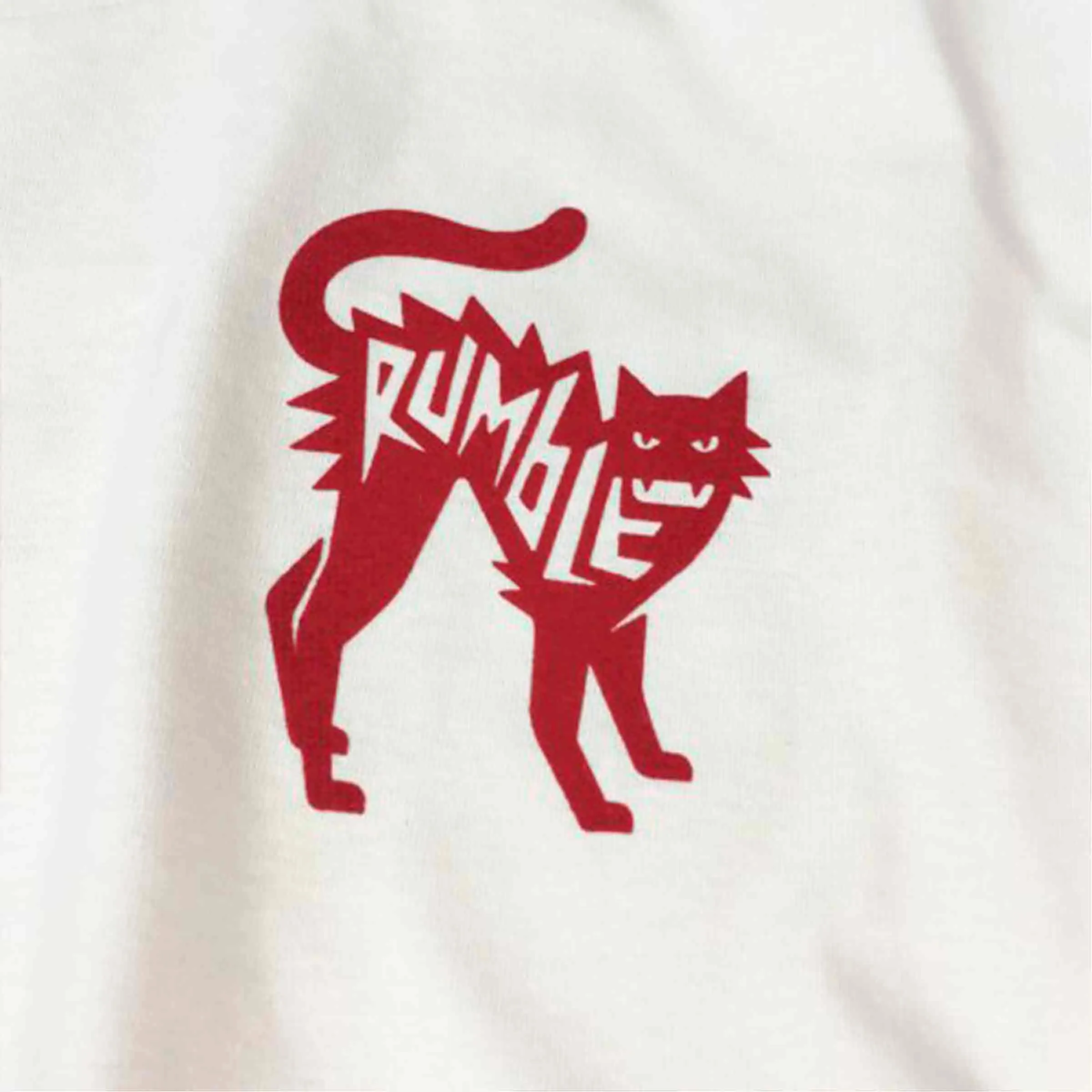 Vintage White Red Cat T-shirt