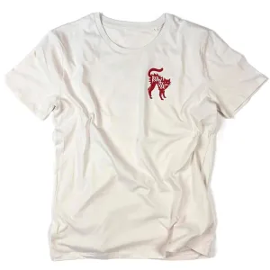 Vintage White Red Cat T-shirt