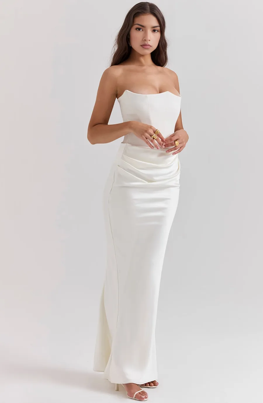 Vivian | Elegant Strapless Maxi Dress