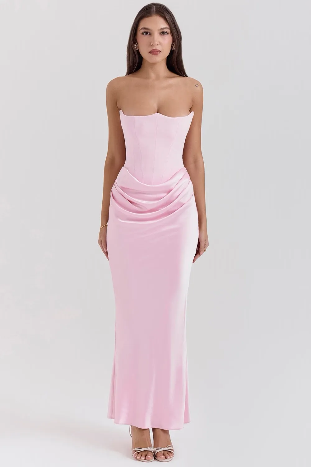 Vivian | Elegant Strapless Maxi Dress