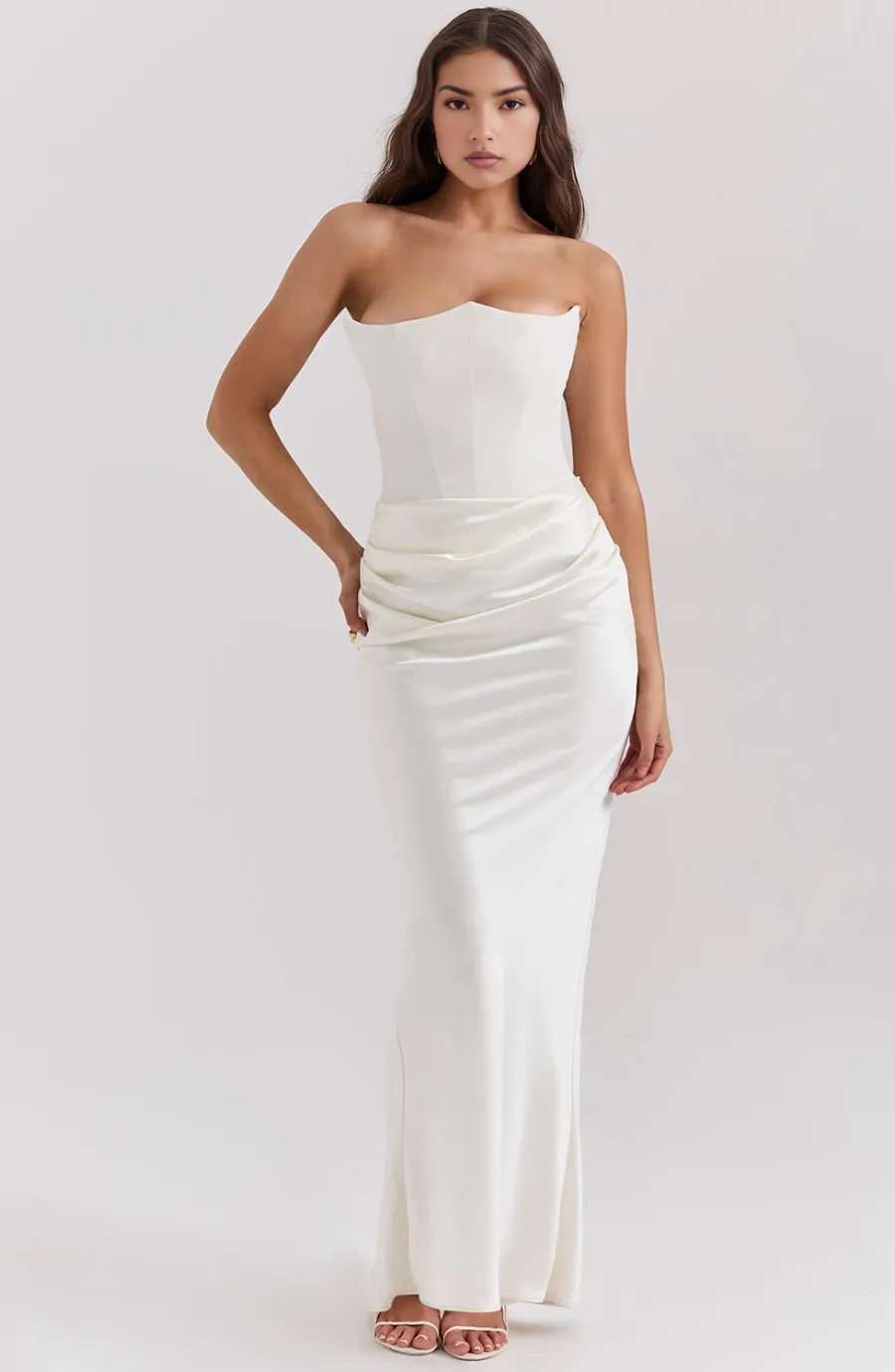 Vivian | Elegant Strapless Maxi Dress