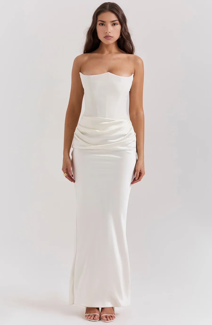 Vivian | Elegant Strapless Maxi Dress