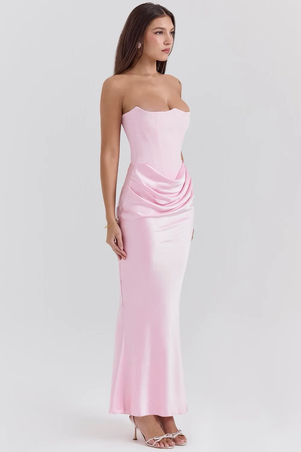 Vivian | Elegant Strapless Maxi Dress