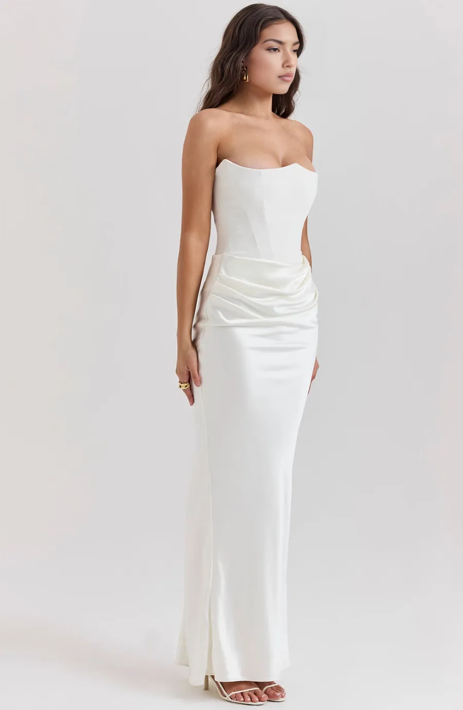 Vivian | Elegant Strapless Maxi Dress