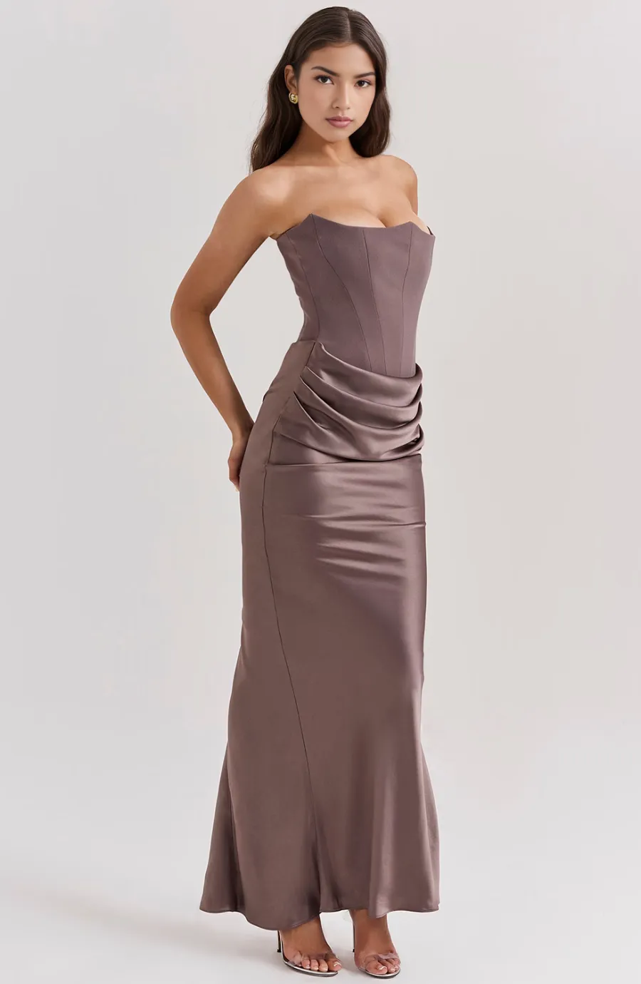 Vivian | Elegant Strapless Maxi Dress